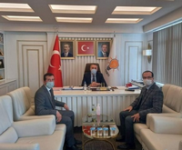 AK Parti İl başkanlığına seçilen Yunus Tever’e hayırlı olsun ziyaretinde bulundular