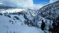 Taraklı’daki Tuzla kanyonu, kar yağışının ardından güzel manzaralar sunuyor.