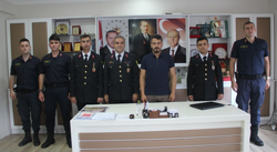 İlçe Jandarma Komutanından Kaymakam ve Belediye Başkanına ziyaret