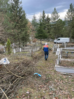 Merkez mezarlığında temizlik çalışmaları